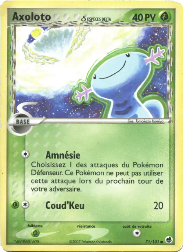 Axoloto δ — carte 71 de l’extension EX Île des Dragons