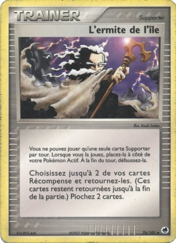 L'ermite de l'île — carte 76 de l’extension EX Île des Dragons