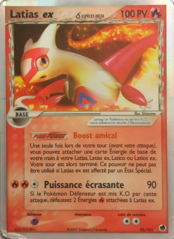 Latias ex δ — carte 95 de l’extension EX Île des Dragons