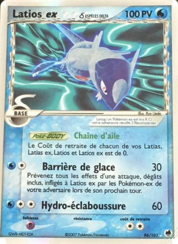 Latios ex δ — carte 96 de l’extension EX Île des Dragons