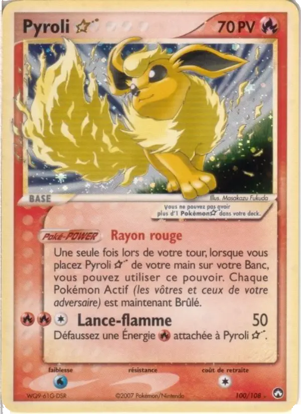 Pyroli ☆ — carte 100 de l’extension EX Gardiens du Pouvoir
