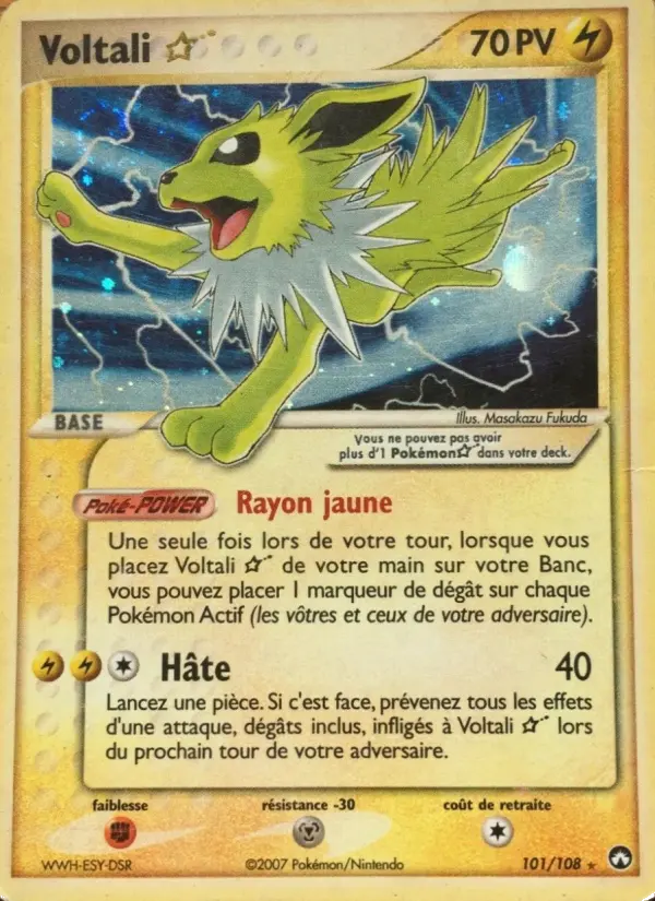 Voltali ☆ — carte 101 de l’extension EX Gardiens du Pouvoir