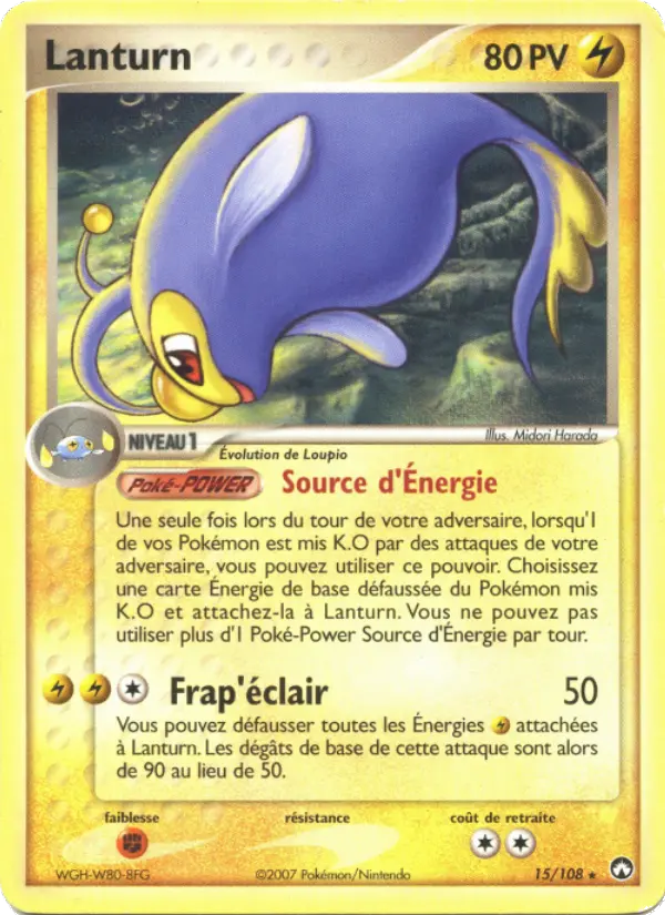 Lanturn — carte 15 de l’extension EX Gardiens du Pouvoir