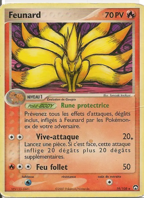 Feunard — carte 19 de l’extension EX Gardiens du Pouvoir
