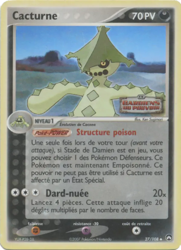 Cacturne — carte 27 de l’extension EX Gardiens du Pouvoir