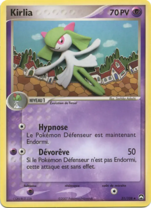 Kirlia — carte 31 de l’extension EX Gardiens du Pouvoir