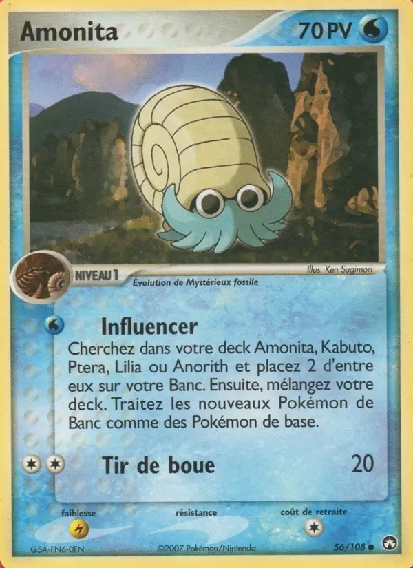 Amonita — carte 56 de l’extension EX Gardiens du Pouvoir
