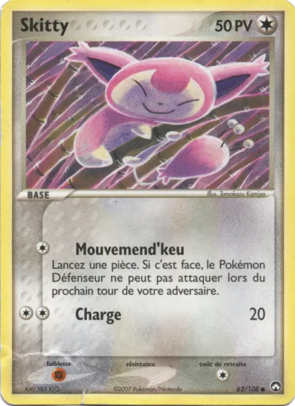 Skitty — carte 62 de l’extension EX Gardiens du Pouvoir
