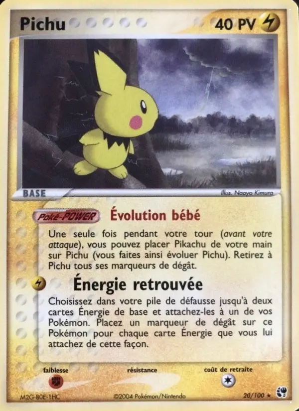 Pichu — carte 20 de l’extension EX Tempête de sable