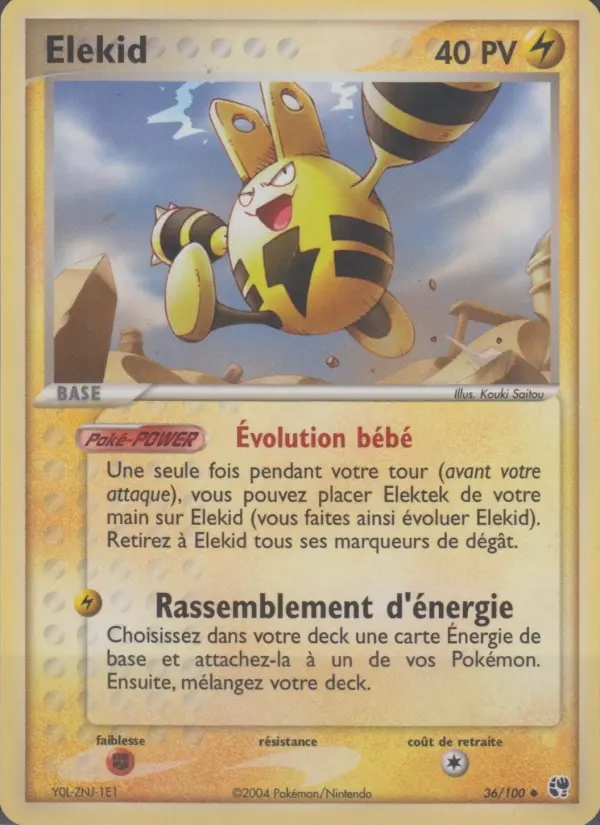 Elekid — carte 36 de l’extension EX Tempête de sable