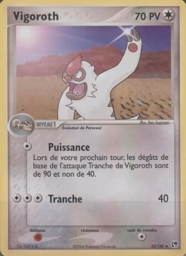 Vigoroth — carte 52 de l’extension EX Tempête de sable