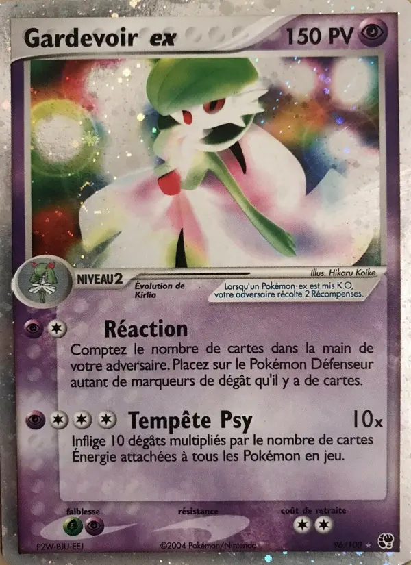 Gardevoir ex — carte 96 de l’extension EX Tempête de sable