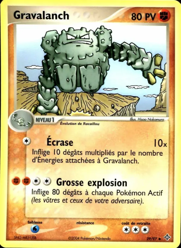 Gravalanch — carte 29 de l’extension EX Dragon