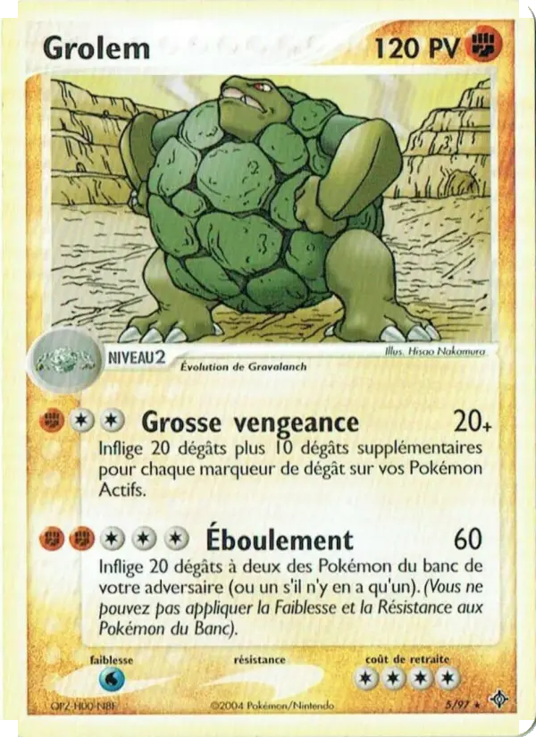 Grolem — carte 5 de l’extension EX Dragon