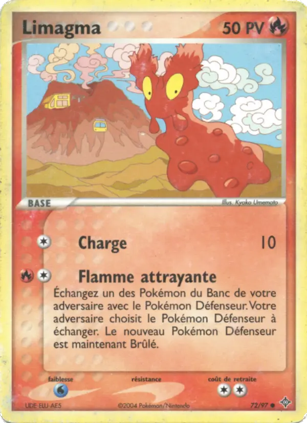 Limagma — carte 72 de l’extension EX Dragon