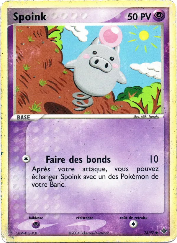 Spoink — carte 73 de l’extension EX Dragon