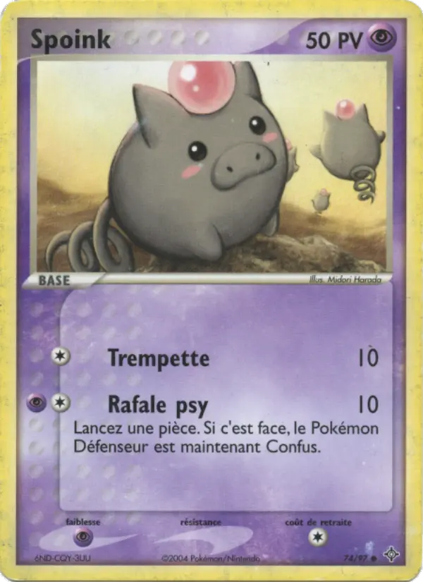 Spoink — carte 74 de l’extension EX Dragon