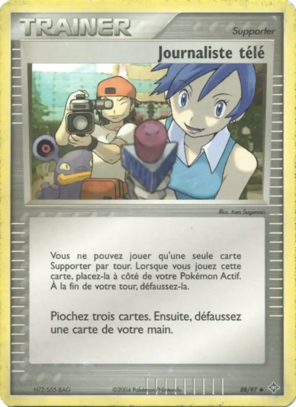 Journaliste télé — carte 88 de l’extension EX Dragon
