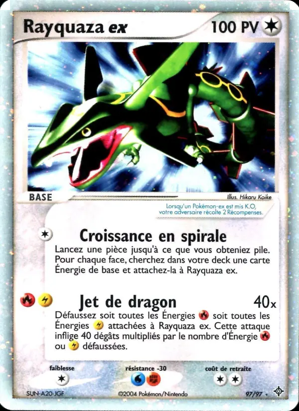 Rayquaza ex — carte 97 de l’extension EX Dragon