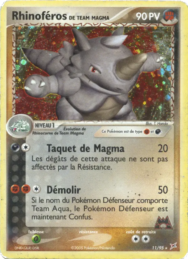 Rhinoféros de Team Magma — carte 11 de l’extension EX Team Magma vs Team Aqua