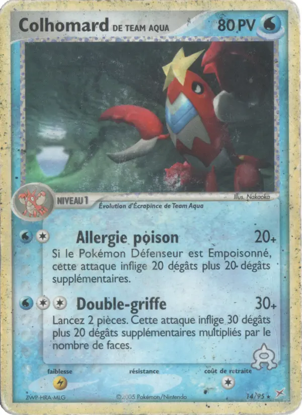 Colhomard de Team Aqua — carte 14 de l’extension EX Team Magma vs Team Aqua