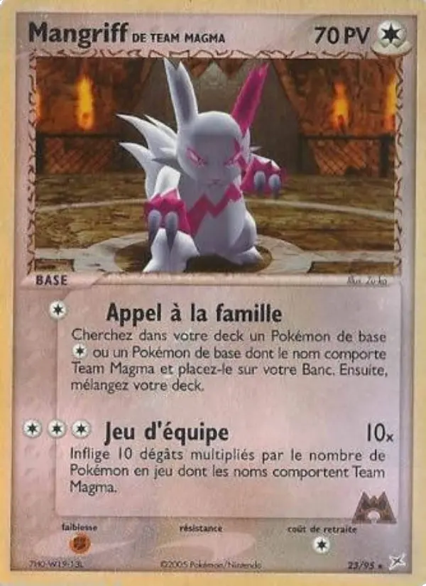 Mangriff de Team Magma — carte 23 de l’extension EX Team Magma vs Team Aqua