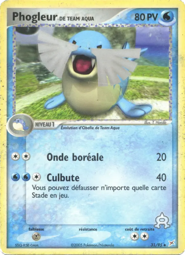 Phogleur de Team Aqua — carte 31 de l’extension EX Team Magma vs Team Aqua