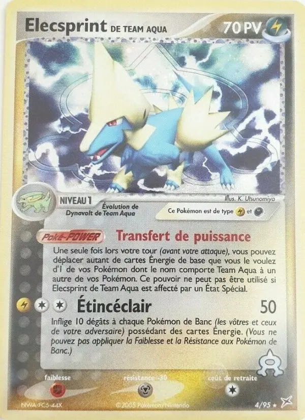 Elecsprint de Team Aqua — carte 4 de l’extension EX Team Magma vs Team Aqua