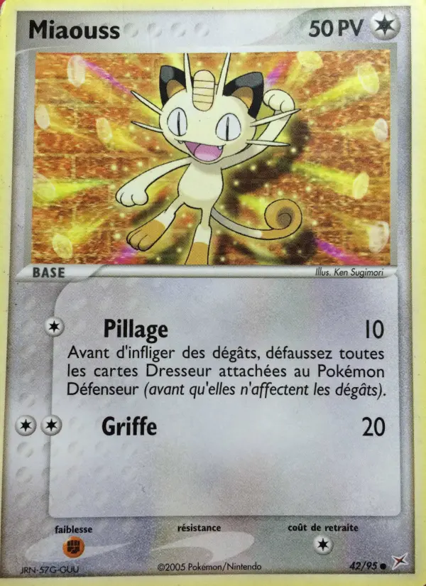 Miaouss — carte 42 de l’extension EX Team Magma vs Team Aqua