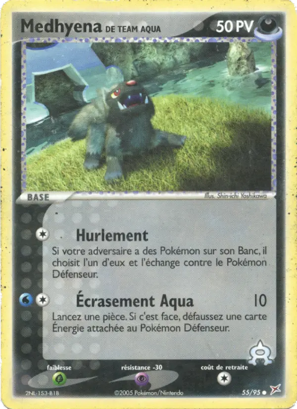 Medhyena de Team Aqua — carte 55 de l’extension EX Team Magma vs Team Aqua