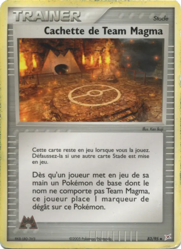 Cachette de Team Magma — carte 83 de l’extension EX Team Magma vs Team Aqua