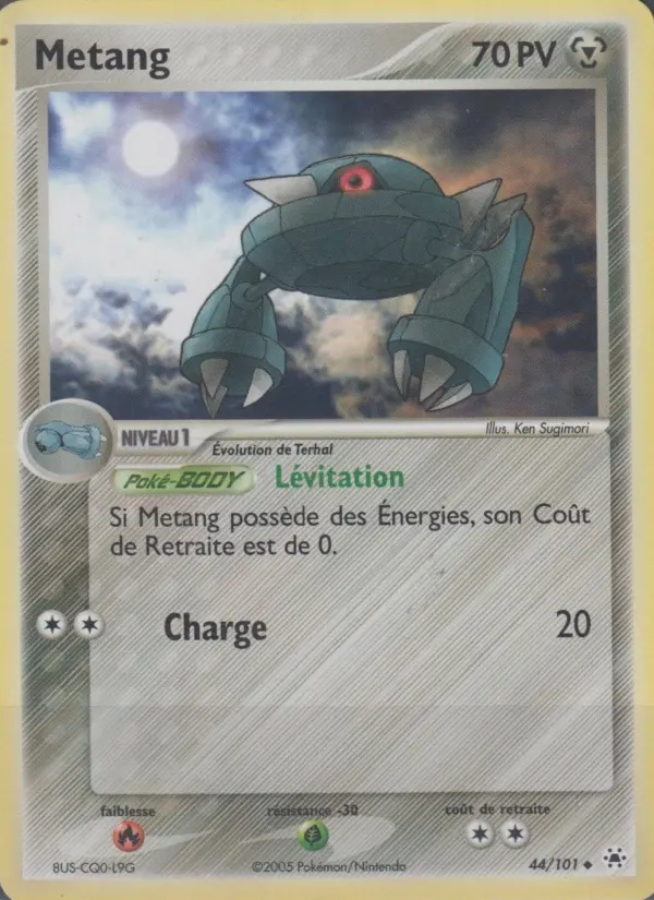 Metang — carte 44 de l’extension EX Légendes Oubliées