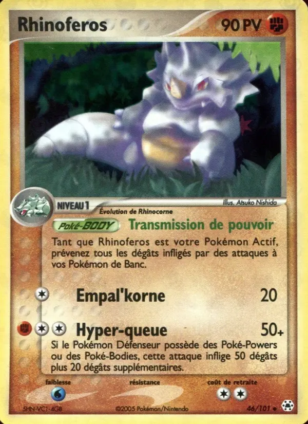 Rhinoferos — carte 46 de l’extension EX Légendes Oubliées