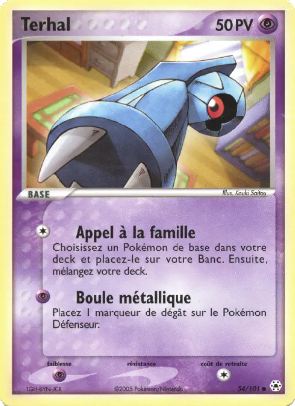 Terhal — carte 54 de l’extension EX Légendes Oubliées