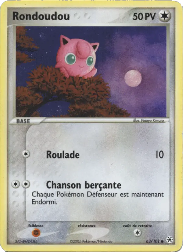 Rondoudou — carte 63 de l’extension EX Légendes Oubliées