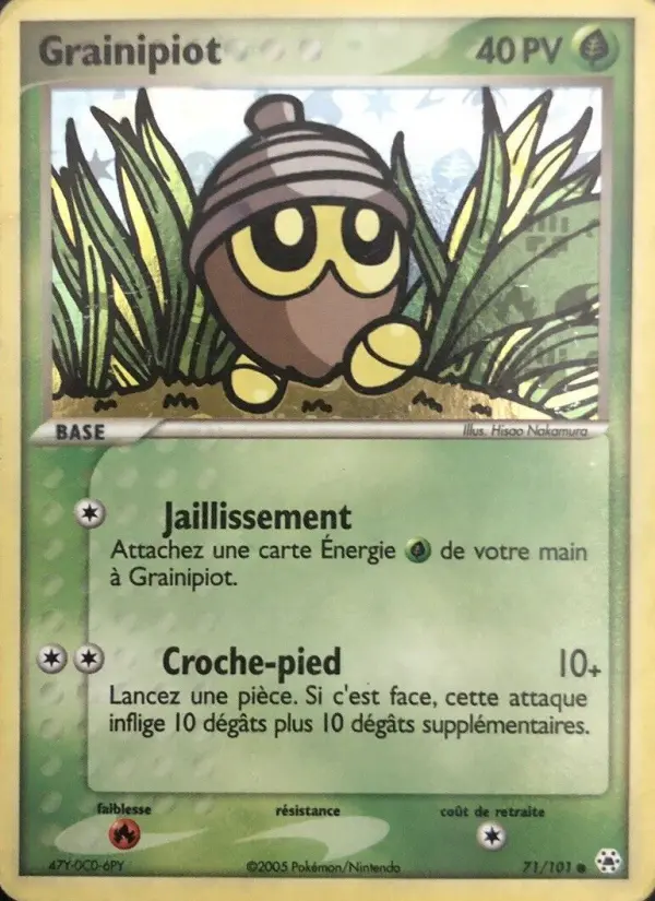 Grainipiot — carte 71 de l’extension EX Légendes Oubliées