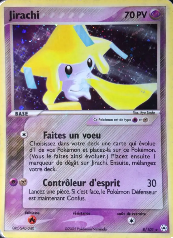 Jirachi — carte 8 de l’extension EX Légendes Oubliées