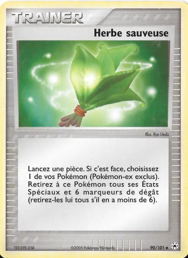 Herbe sauveuse — carte 90 de l’extension EX Légendes Oubliées