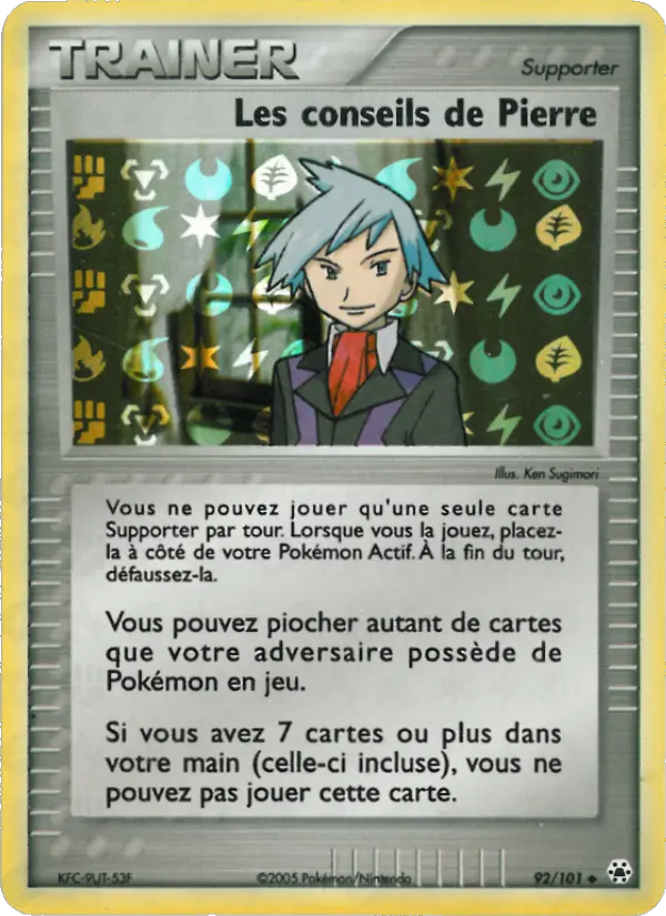Les conseils de Pierre — carte 92 de l’extension EX Légendes Oubliées