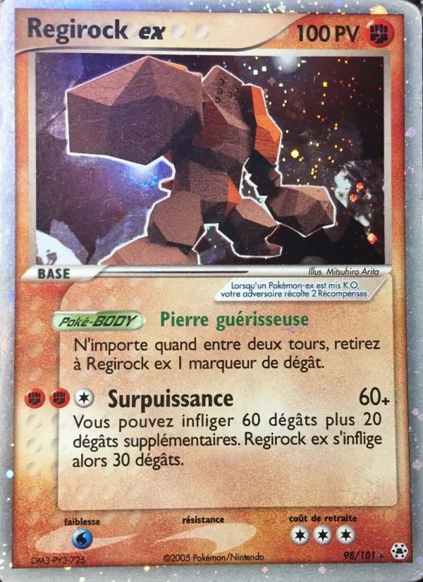 Regirock ex — carte 98 de l’extension EX Légendes Oubliées