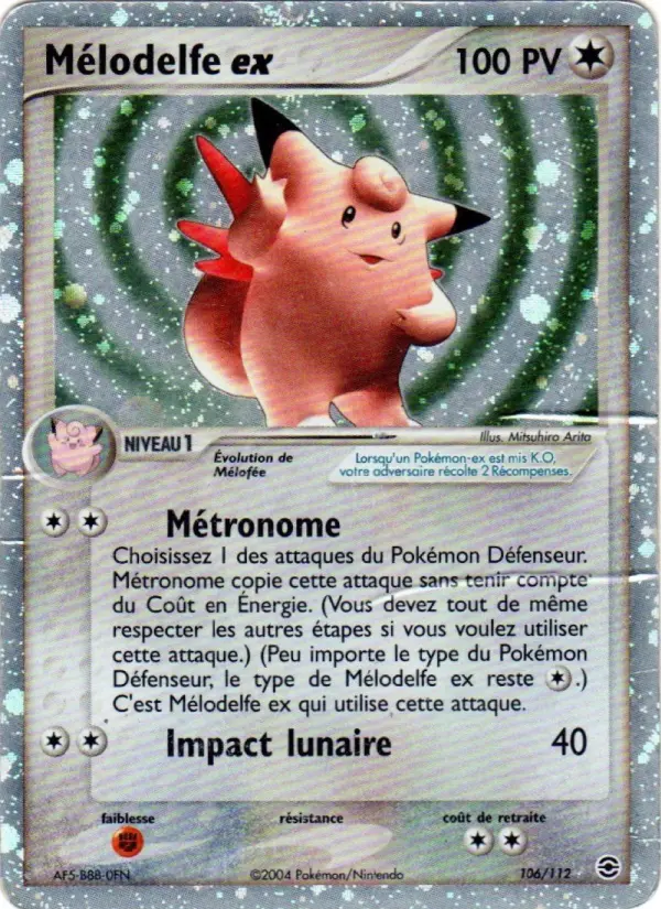 Mélodelfe ex — carte 106 de l’extension EX Rouge Feu & Vert Feuille