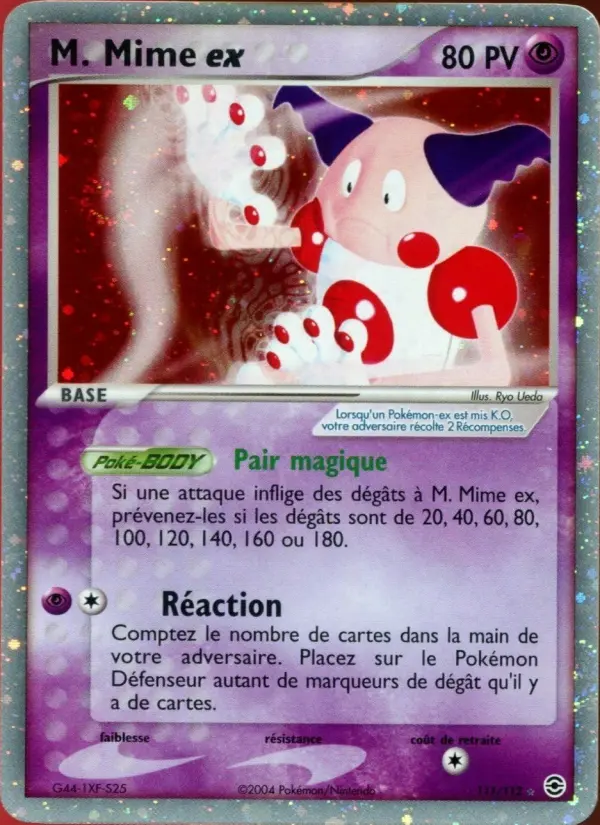 M. Mime ex — carte 111 de l’extension EX Rouge Feu & Vert Feuille