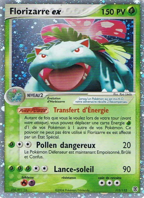 Florizarre ex — carte 112 de l’extension EX Rouge Feu & Vert Feuille
