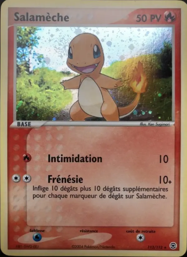 Salamèche — carte 113 de l’extension EX Rouge Feu & Vert Feuille