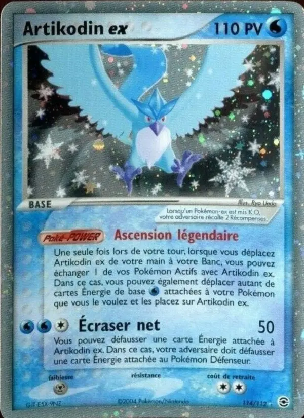 Artikodin ex — carte 114 de l’extension EX Rouge Feu & Vert Feuille