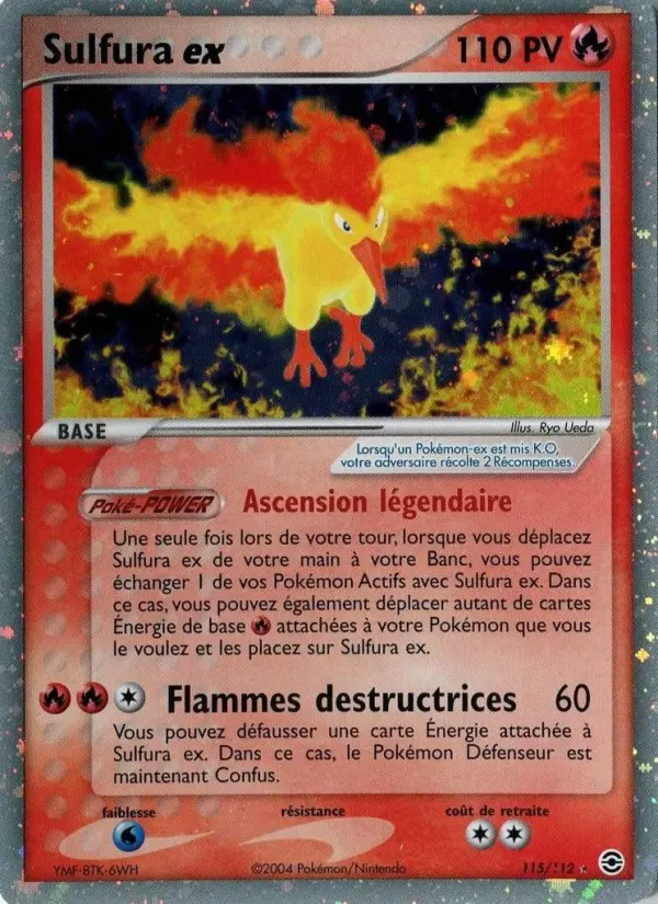 Sulfura ex — carte 115 de l’extension EX Rouge Feu & Vert Feuille