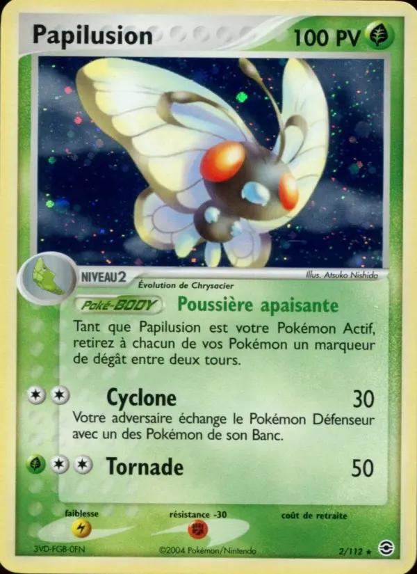 Papilusion — carte 2 de l’extension EX Rouge Feu & Vert Feuille