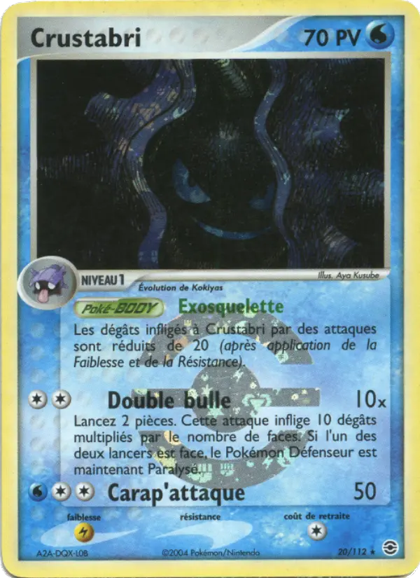 Crustabri — carte 20 de l’extension EX Rouge Feu & Vert Feuille