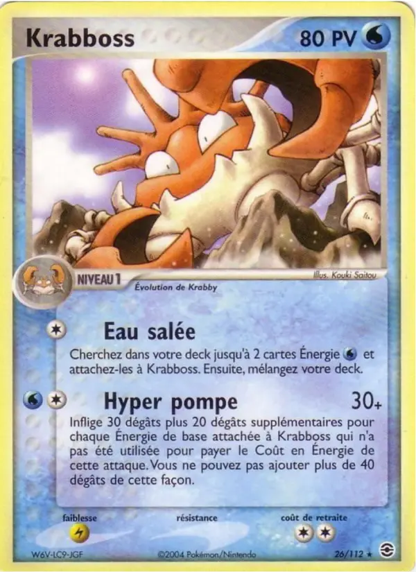 Krabboss — carte 26 de l’extension EX Rouge Feu & Vert Feuille