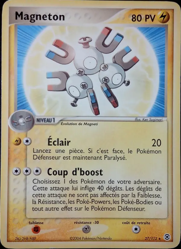 Magneton — carte 27 de l’extension EX Rouge Feu & Vert Feuille